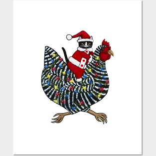 Christmas Chicken Ride Posters and Art